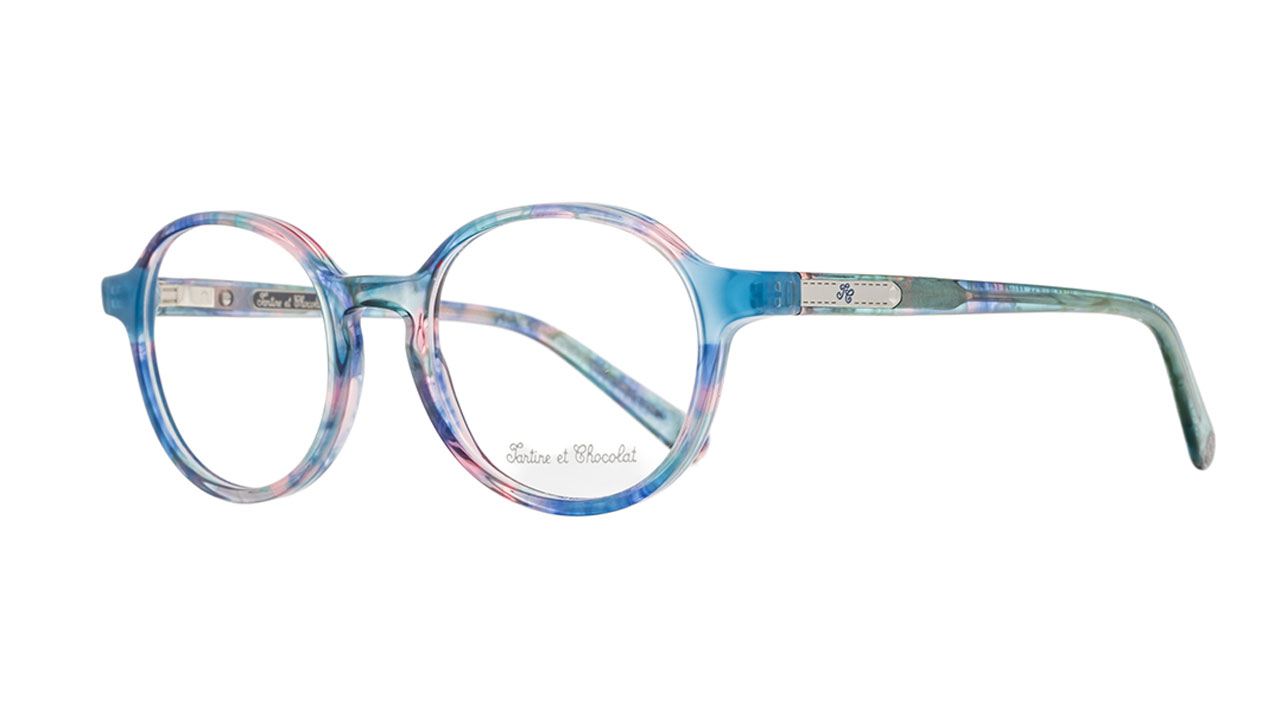 Paire de lunettes de vue Tartine-et-chocolat Tcaa387 couleur bleu - Côté à angle - Doyle