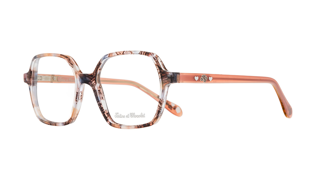 Paire de lunettes de vue Tartine-et-chocolat Tcaa394 couleur rose - Côté à angle - Doyle