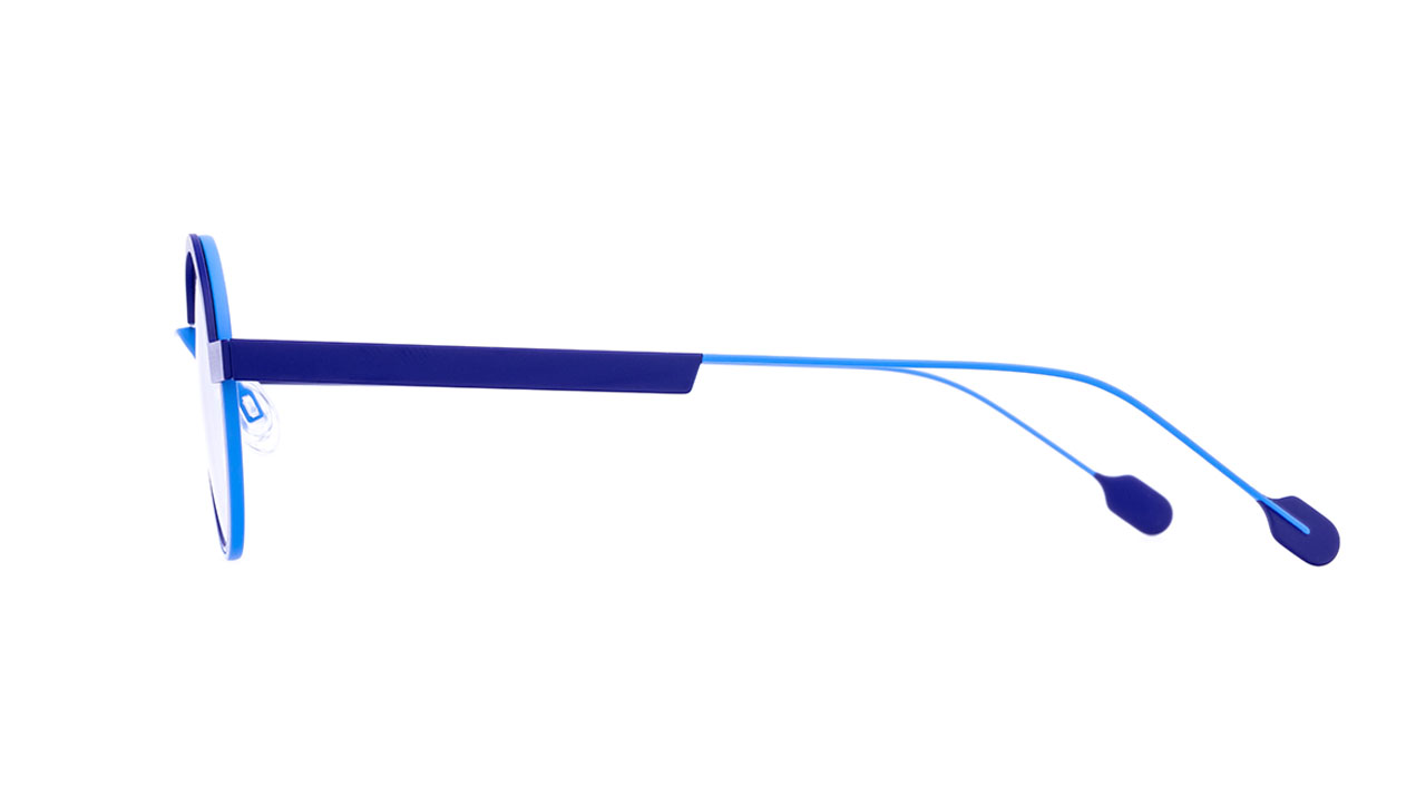 Paire de lunettes de vue Anne-et-valentin Remix couleur bleu - Côté droit - Doyle
