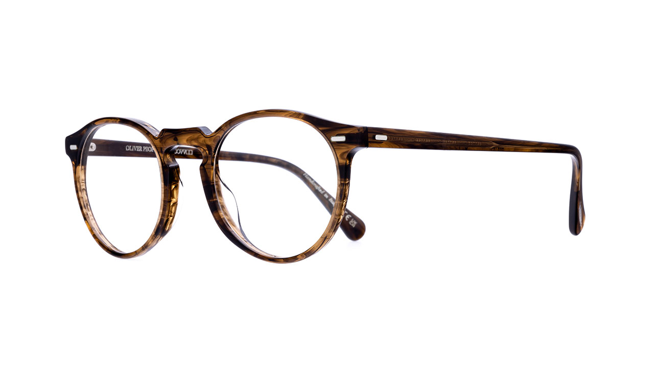Paire de lunettes de vue Oliver-peoples-ancien Gregory peck ov5186 couleur brun - Côté à angle - Doyle