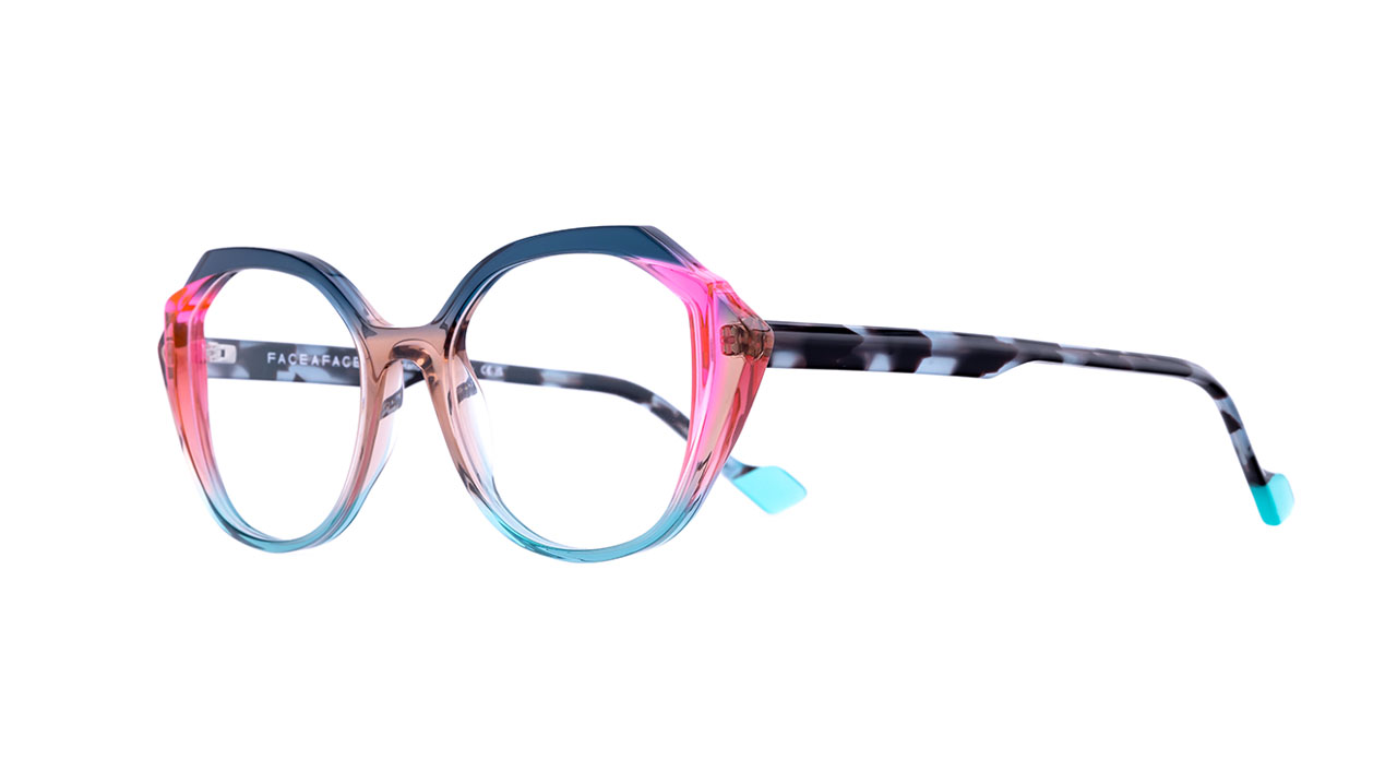 Paire de lunettes de vue Face-a-face Kaledo 2 couleur bleu - Côté à angle - Doyle