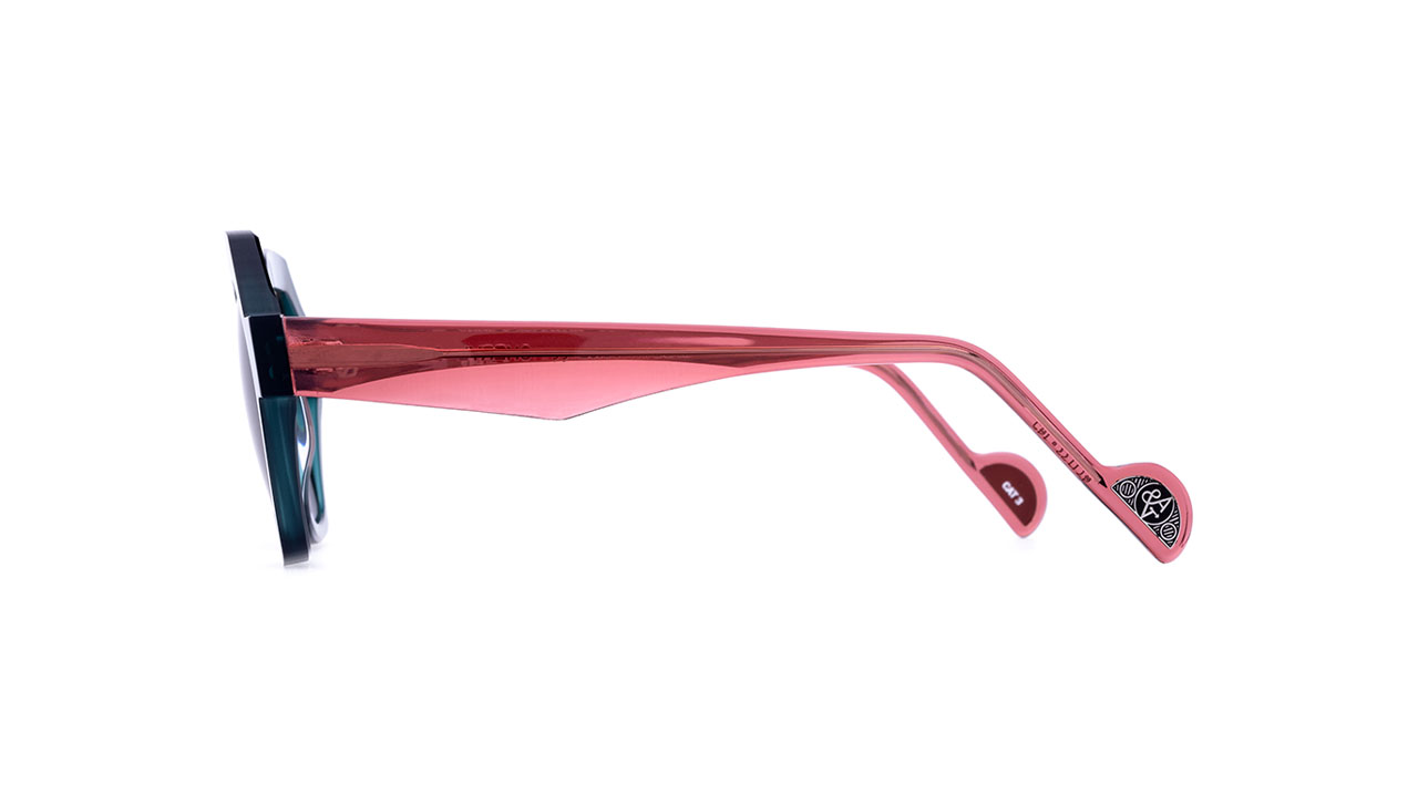 Paire de lunettes de soleil Annevalentin Sheryl /s couleur turquoise - Côté droit - Doyle