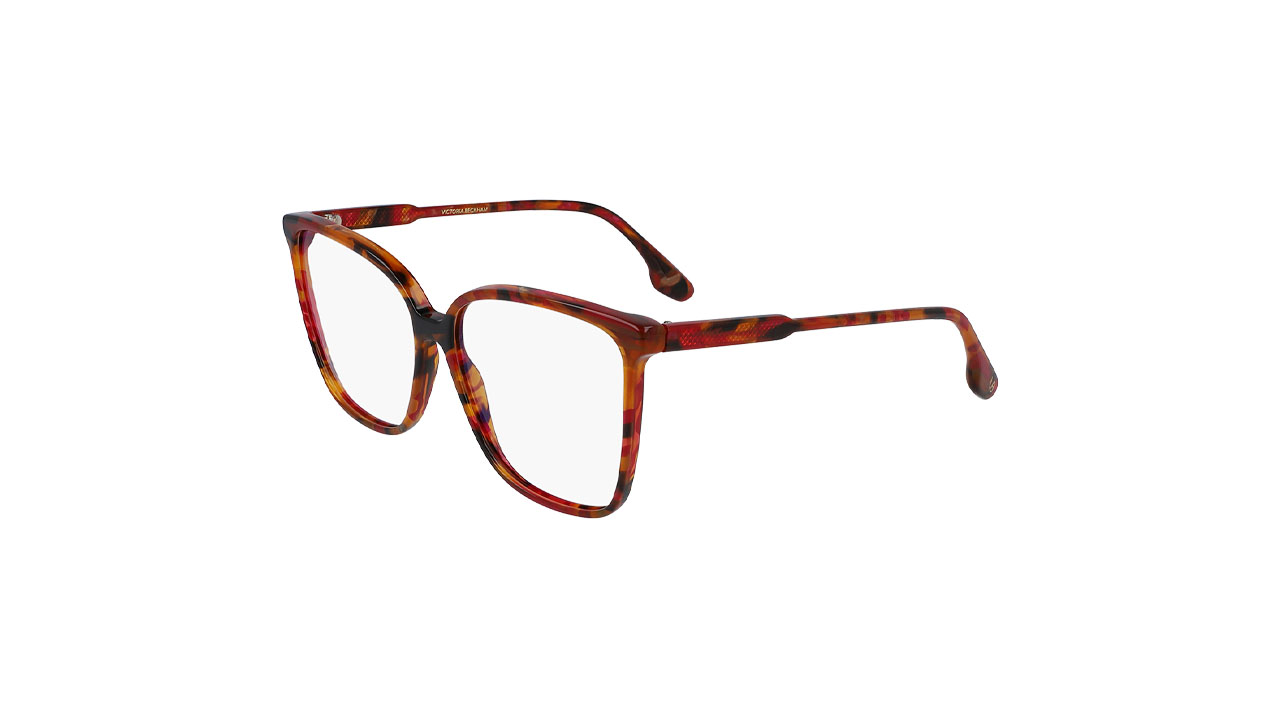 Paire de lunettes de vue Victoria-beckham Vb2603 couleur rouge - Côté à angle - Doyle