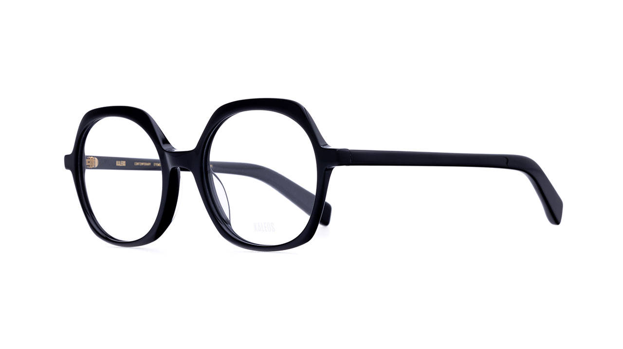 Paire de lunettes de vue Kaleos Sage couleur noir - Côté à angle - Doyle