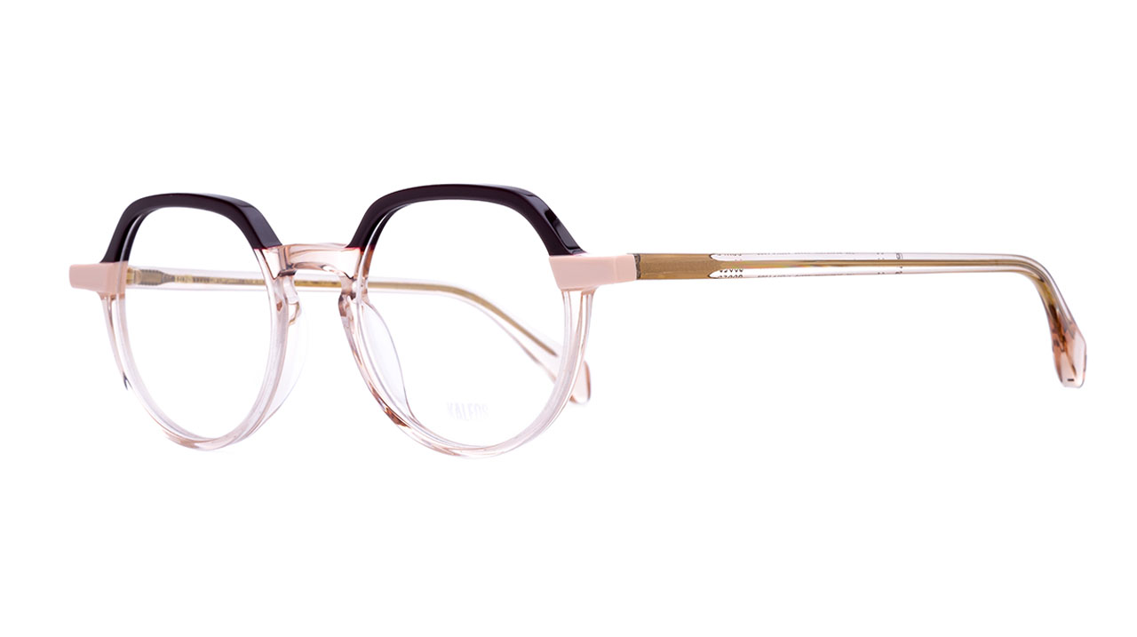 Paire de lunettes de vue Kaleos Gould couleur rose - Côté à angle - Doyle