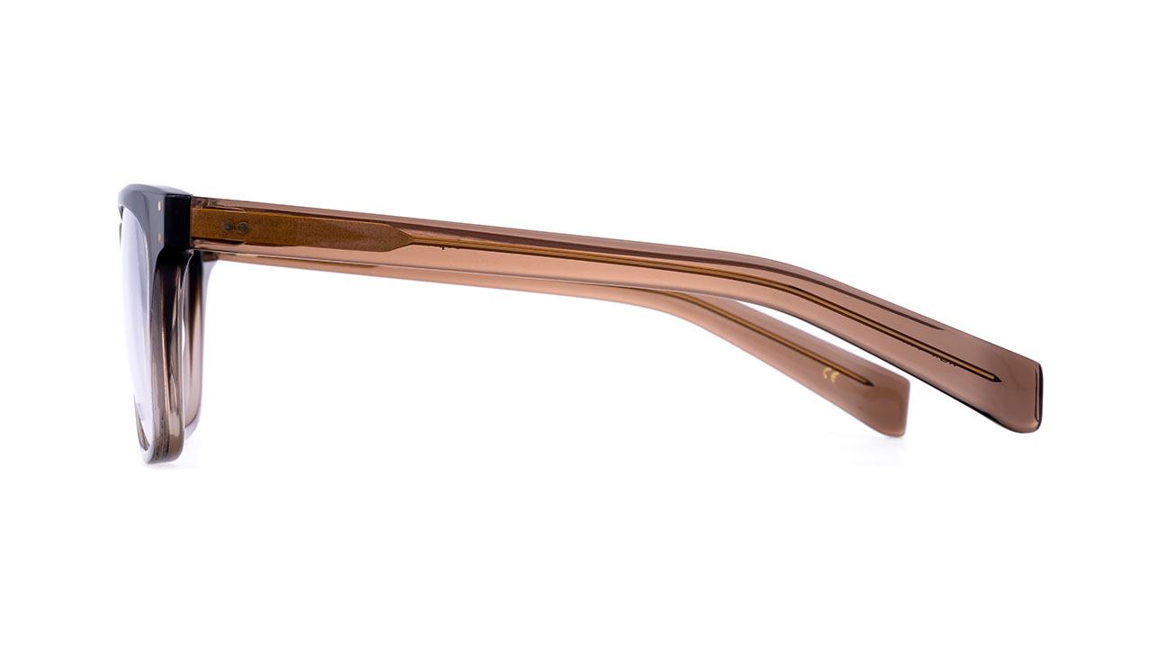 Paire de lunettes de vue Kaleos Soprano big couleur brun - Côté droit - Doyle
