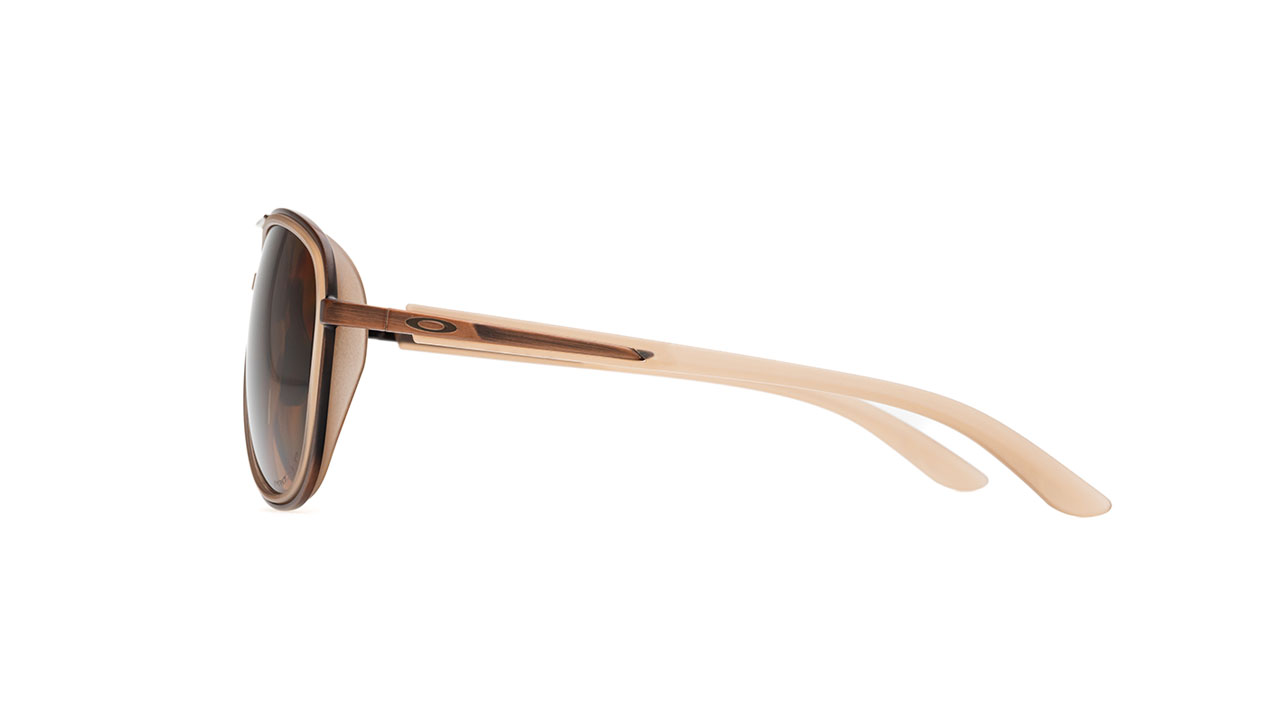 Paire de lunettes de soleil Oakley Split time 004129-2358 couleur brun - Côté droit - Doyle