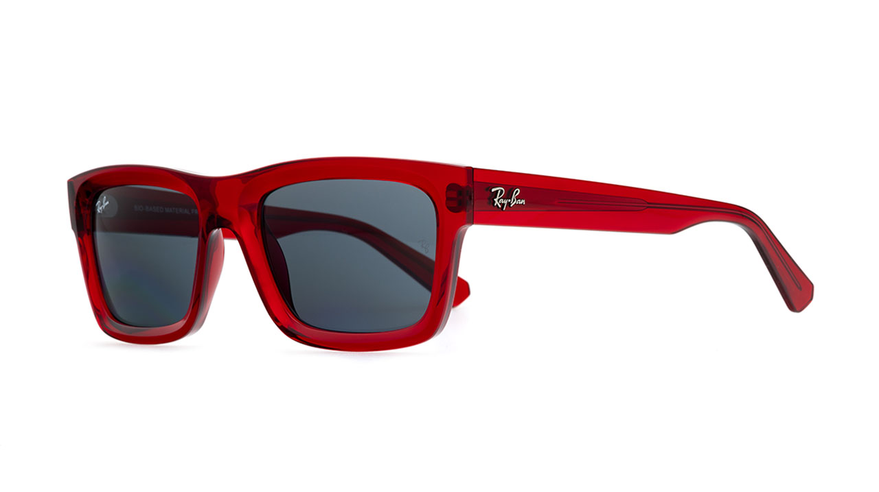 Paire de lunettes de soleil Ray-ban Rb4396 couleur rouge - Côté à angle - Doyle