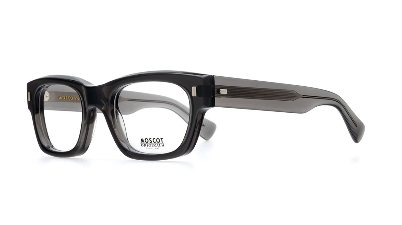 Paire de lunettes de vue Moscot Zogan couleur gris - Côté à angle - Doyle