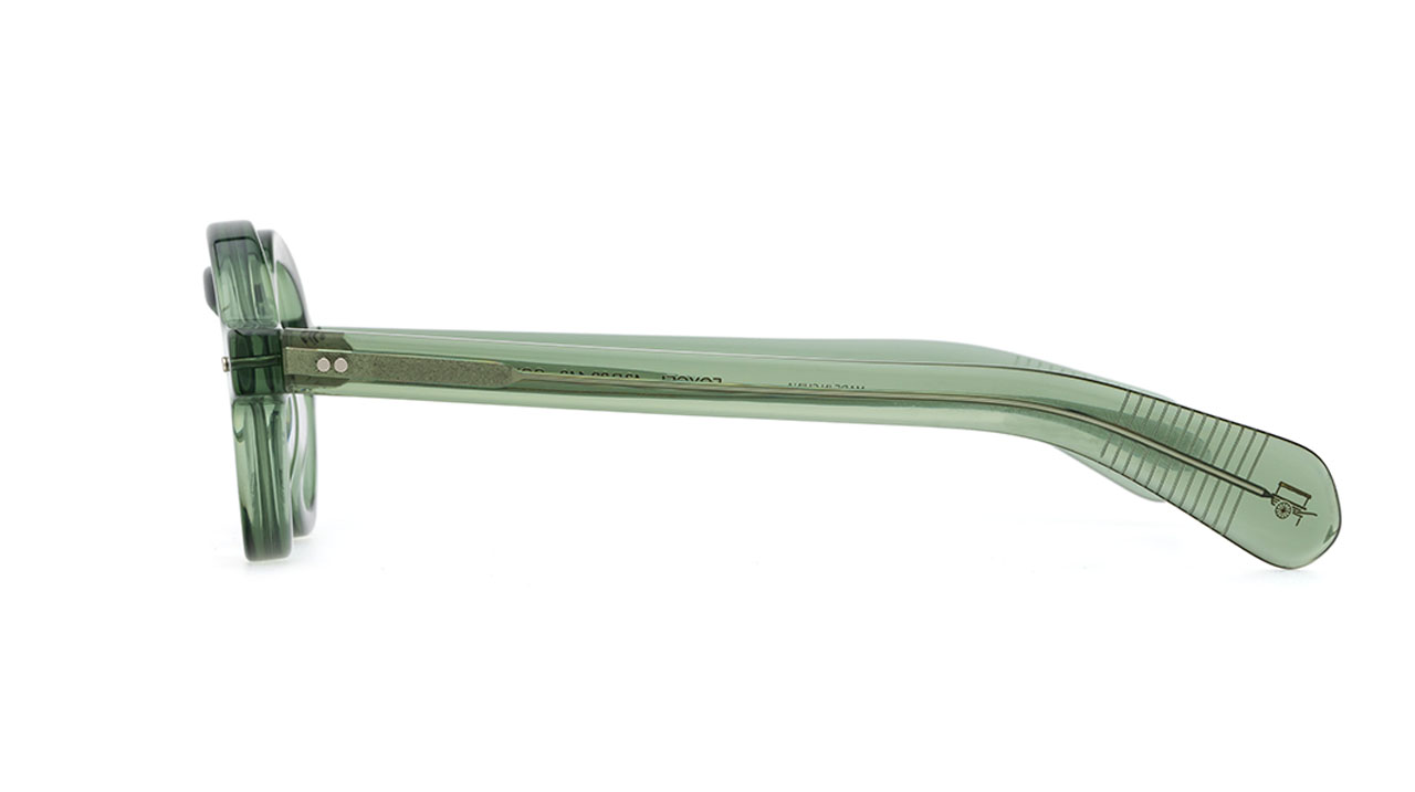 Paire de lunettes de vue Moscot Foygel couleur vert - Côté droit - Doyle