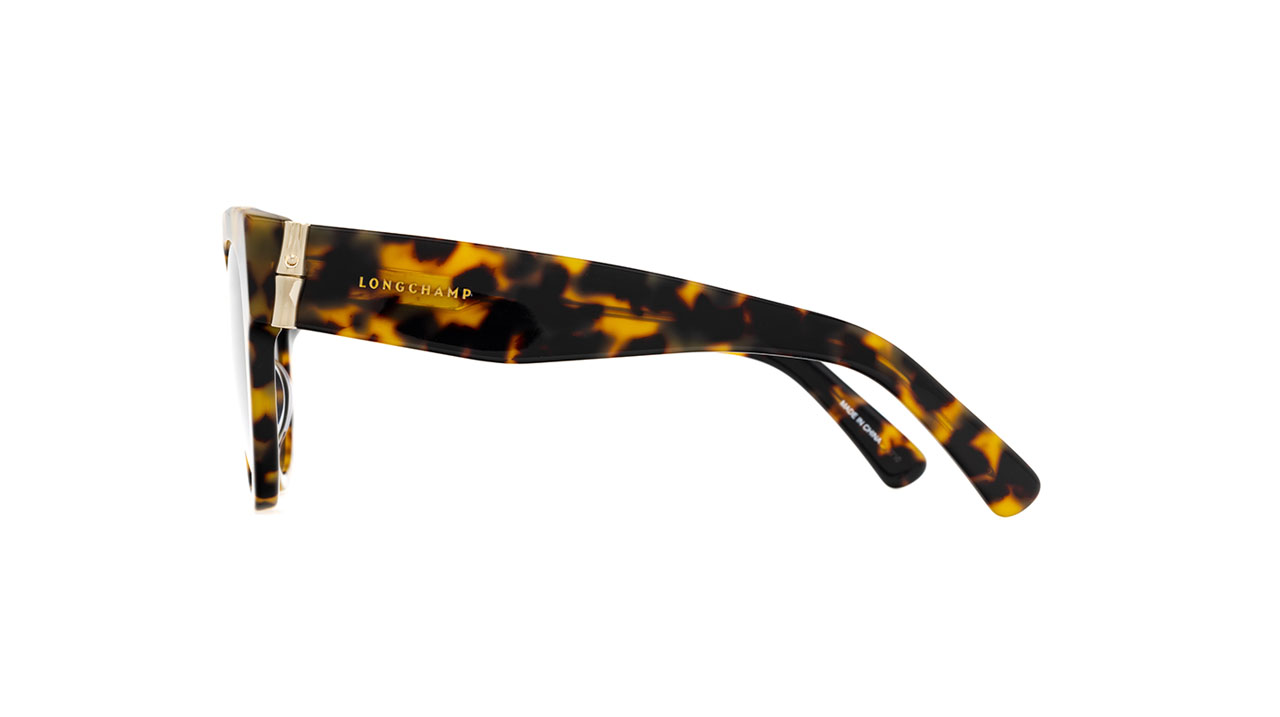 Paire de lunettes de soleil Longchamp Lo733s couleur noir - Côté droit - Doyle