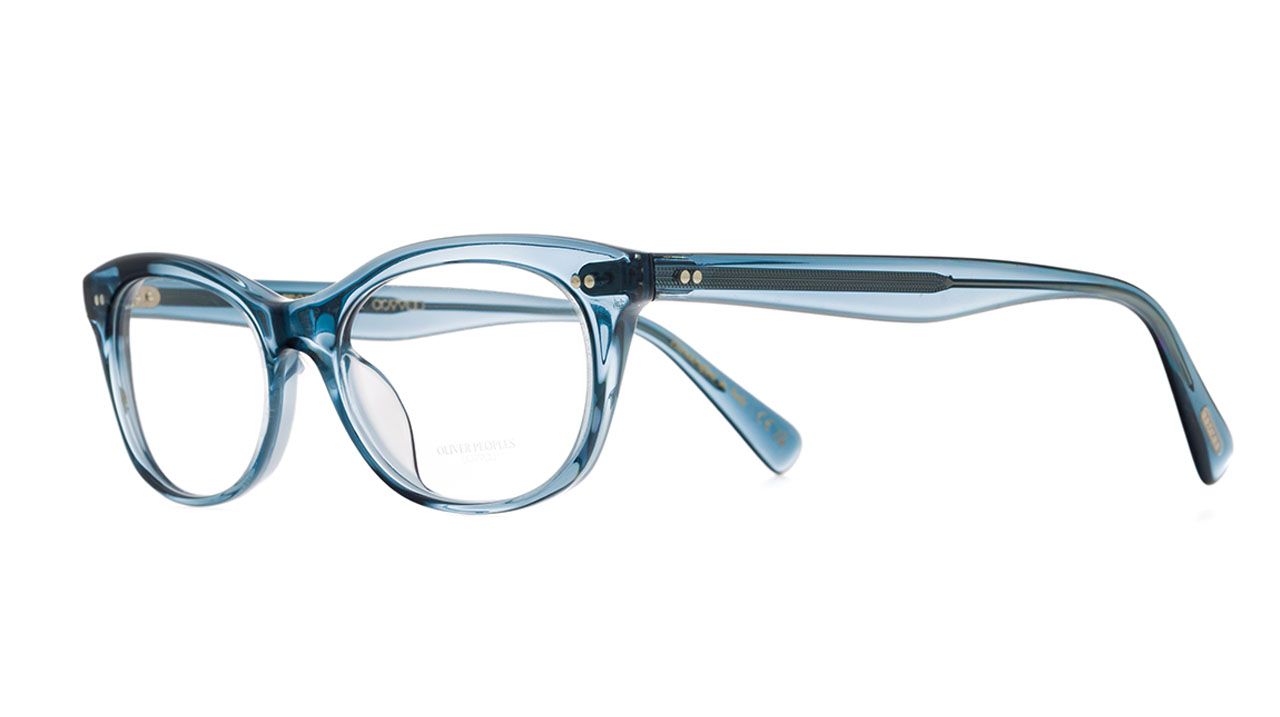 Paire de lunettes de vue Oliver-peoples Dezerai ov5503u couleur bleu - Côté à angle - Doyle