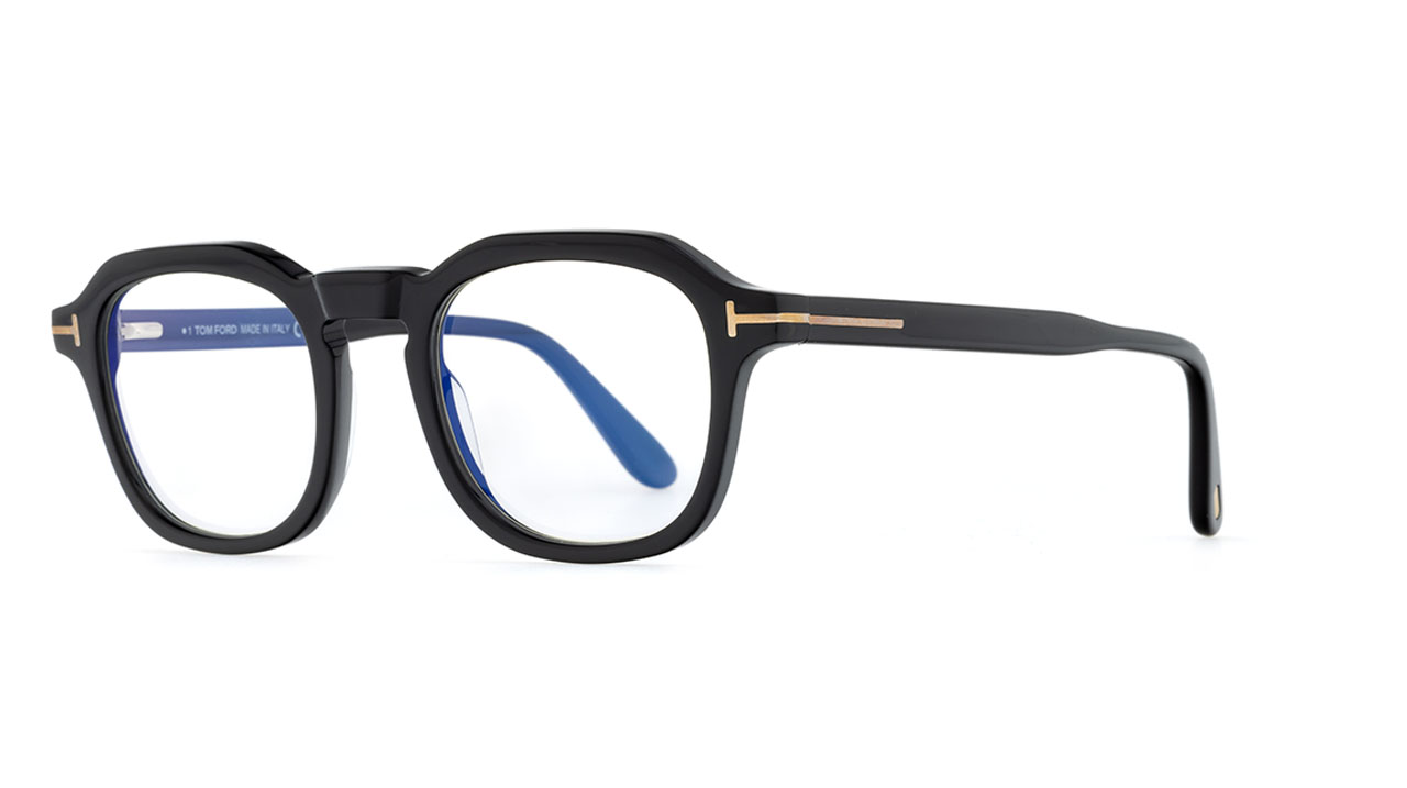 Paire de lunettes de vue Tom-ford Tf5836-b couleur noir - Côté à angle - Doyle
