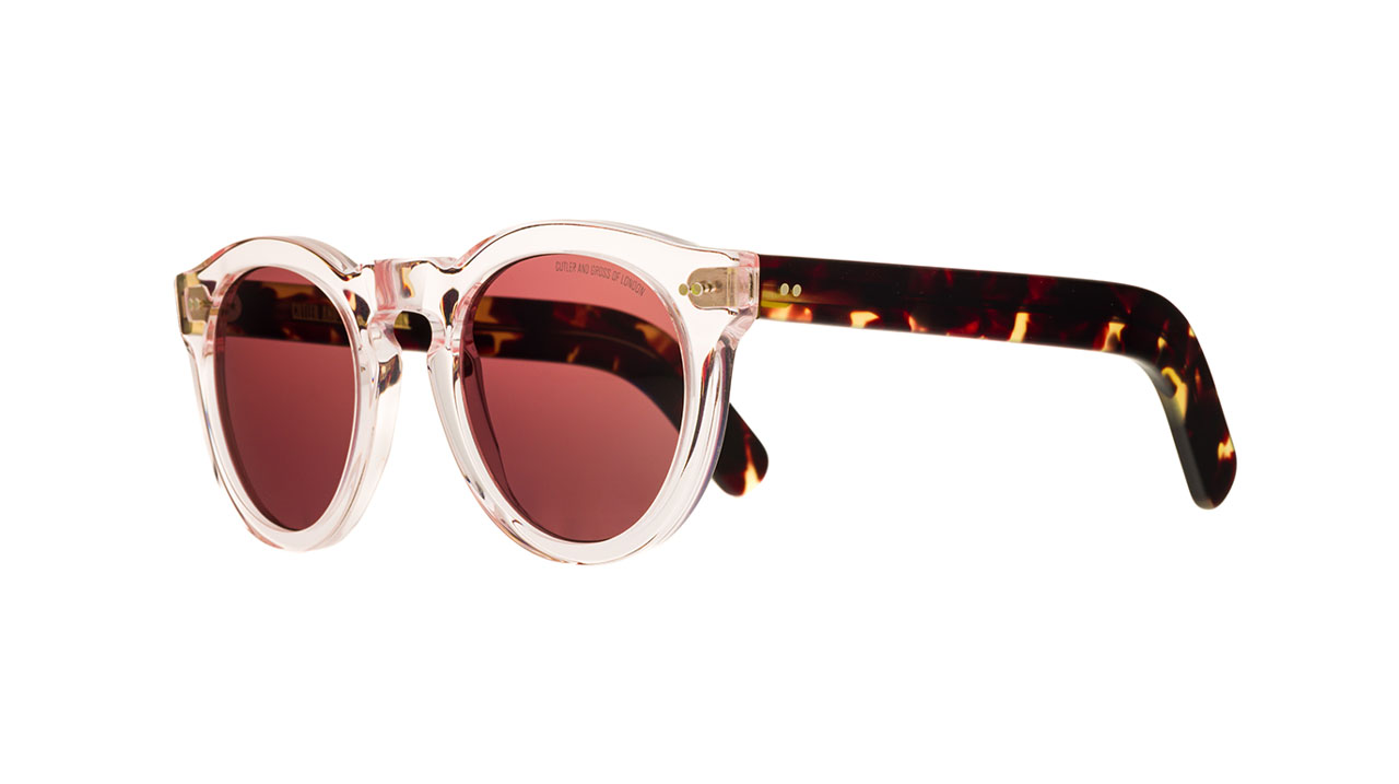 Paire de lunettes de soleil Cutler-and-gross 0734 /s couleur champagne - Côté à angle - Doyle