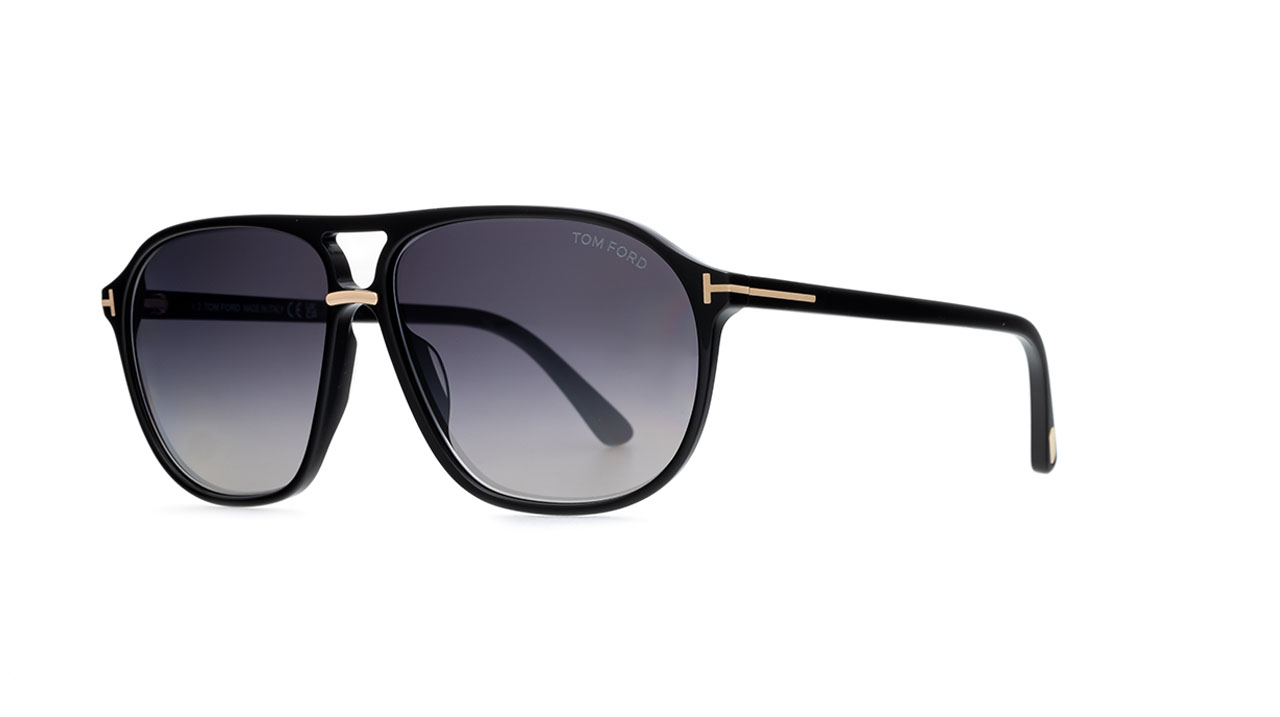 Paire de lunettes de soleil Tom-ford Tf1026 /s couleur noir - Côté à angle - Doyle