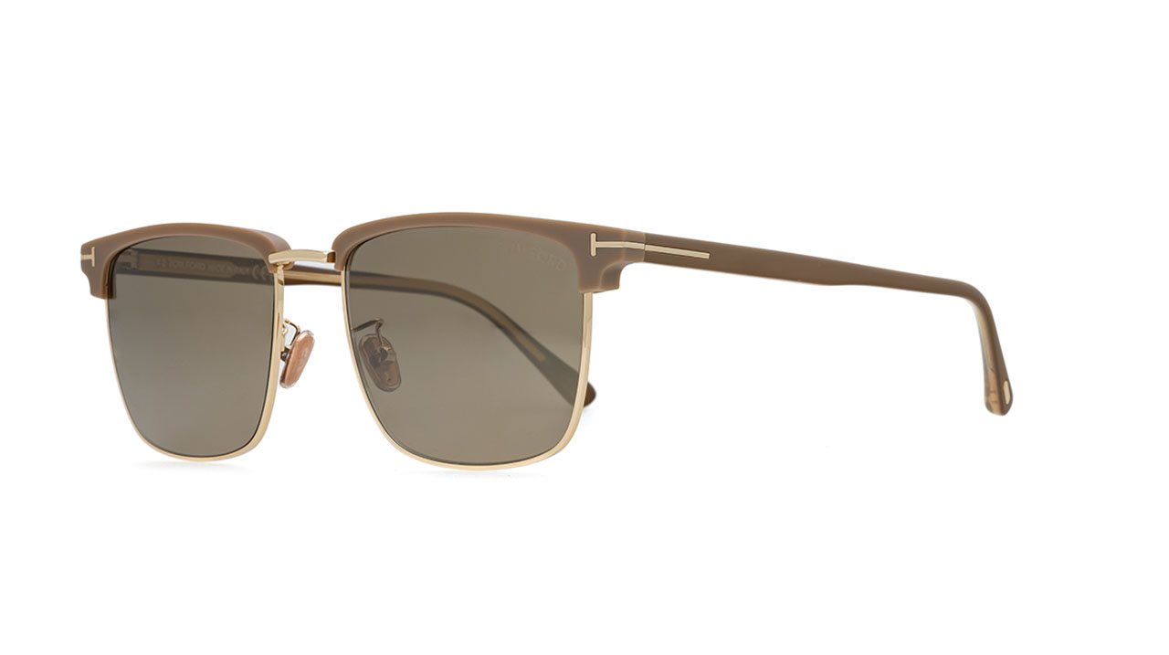 Paire de lunettes de soleil Tom-ford Tf997-h /s couleur or - Côté à angle - Doyle