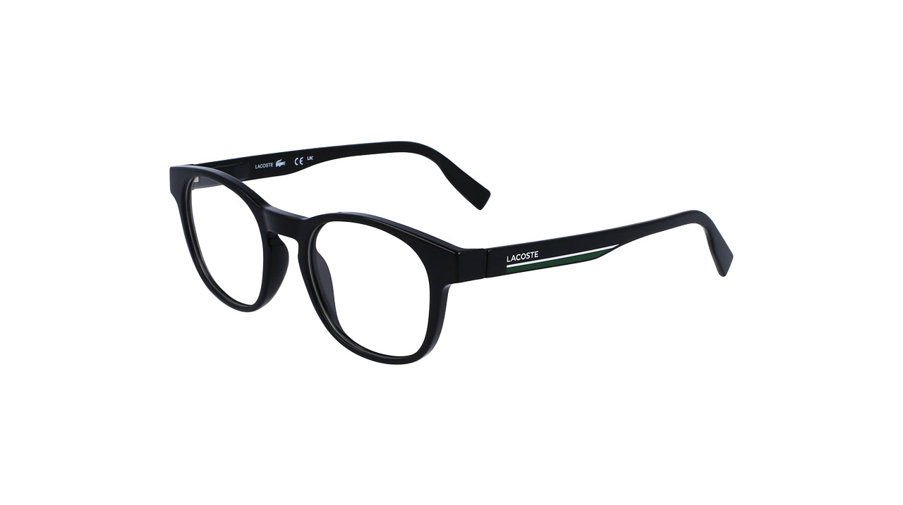 Paire de lunettes de vue Lacoste L3654 couleur noir - Côté à angle - Doyle