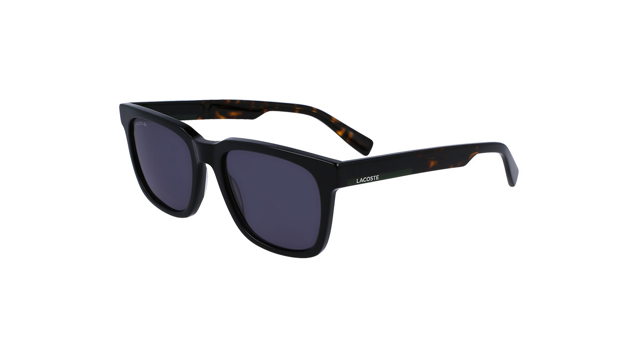 Paire de lunettes de soleil Lacoste L996s couleur noir - Côté à angle - Doyle