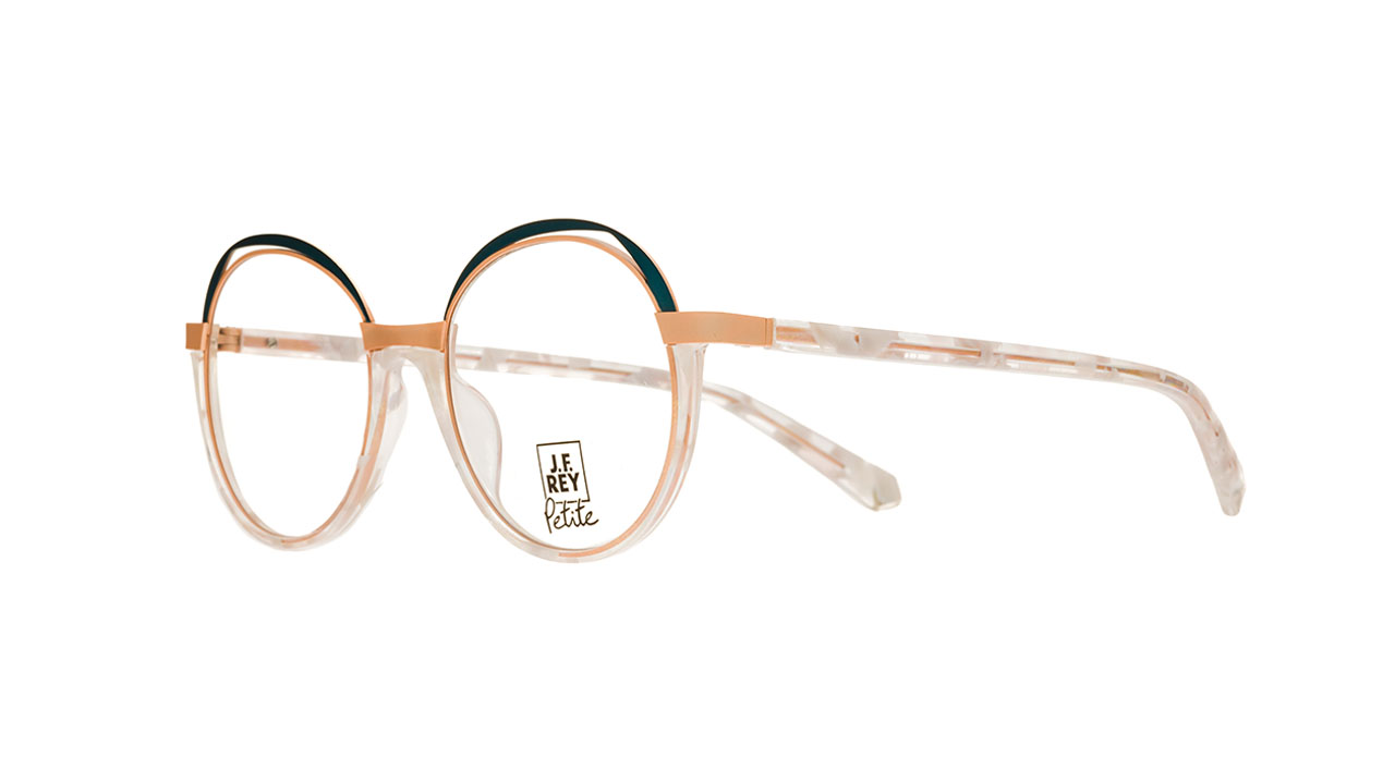 Paire de lunettes de vue Jf-rey-petite Pa097 couleur or rose - Côté à angle - Doyle