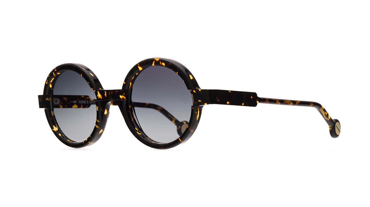 Paire de lunettes de soleil Annevalentin Silent /s couleur havane - Côté à angle - Doyle