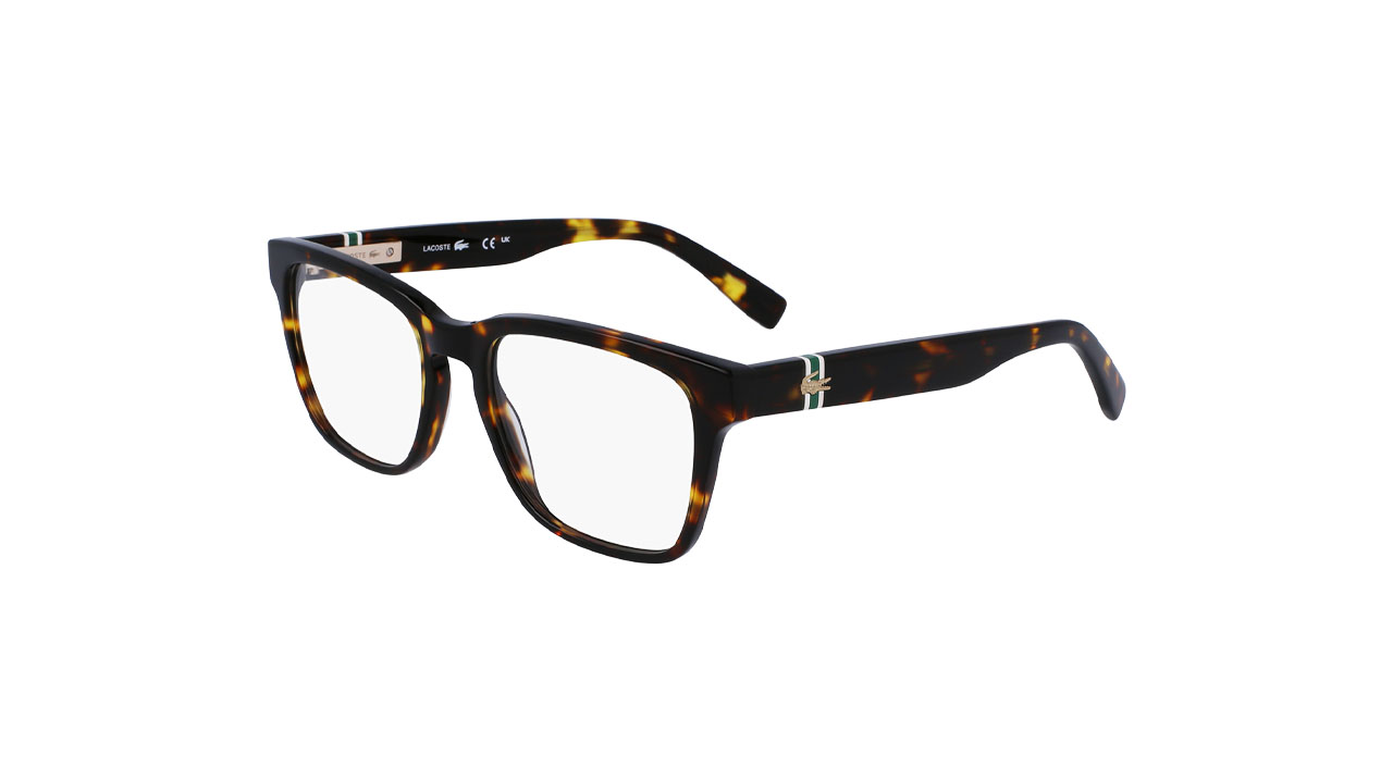 Paire de lunettes de vue Lacoste L2932 couleur brun - Côté à angle - Doyle