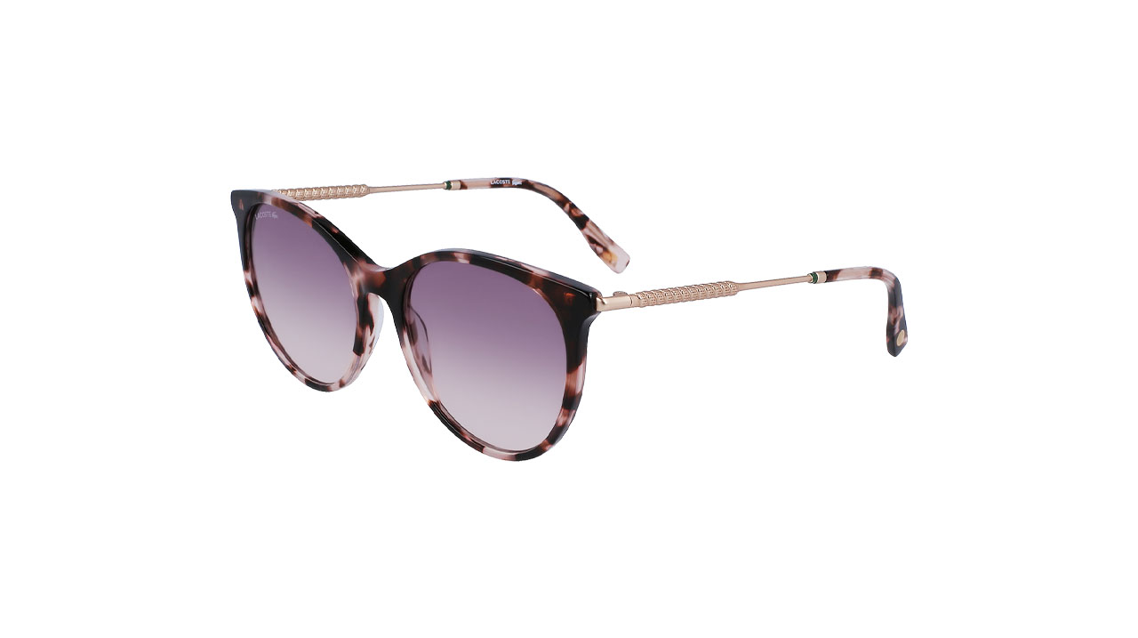 Paire de lunettes de soleil Lacoste L993s couleur brun - Côté à angle - Doyle