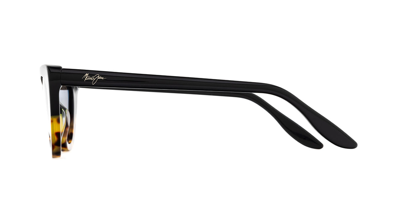 Paire de lunettes de soleil Maui-jim Gs891 couleur noir - Côté droit - Doyle