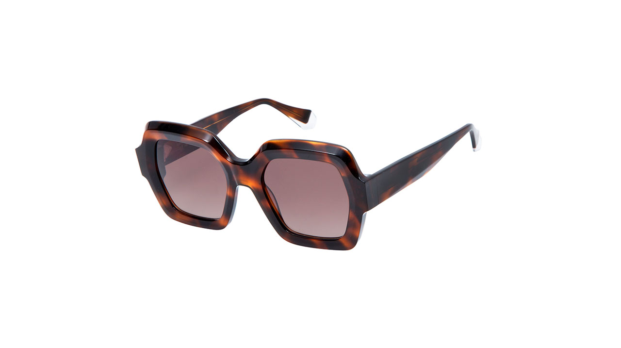 Paire de lunettes de soleil Gigi-studios Simonetta /s couleur brun - Côté à angle - Doyle