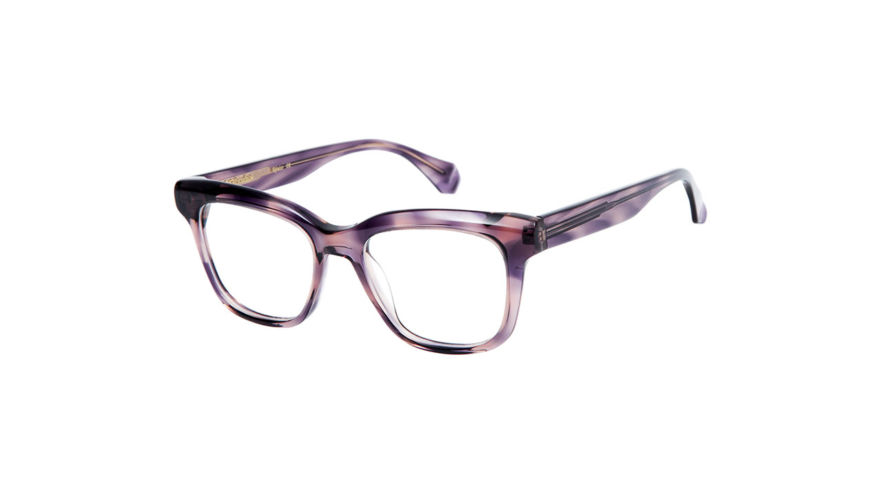 Paire de lunettes de vue Gigi-studios Lorea couleur or - Côté à angle - Doyle
