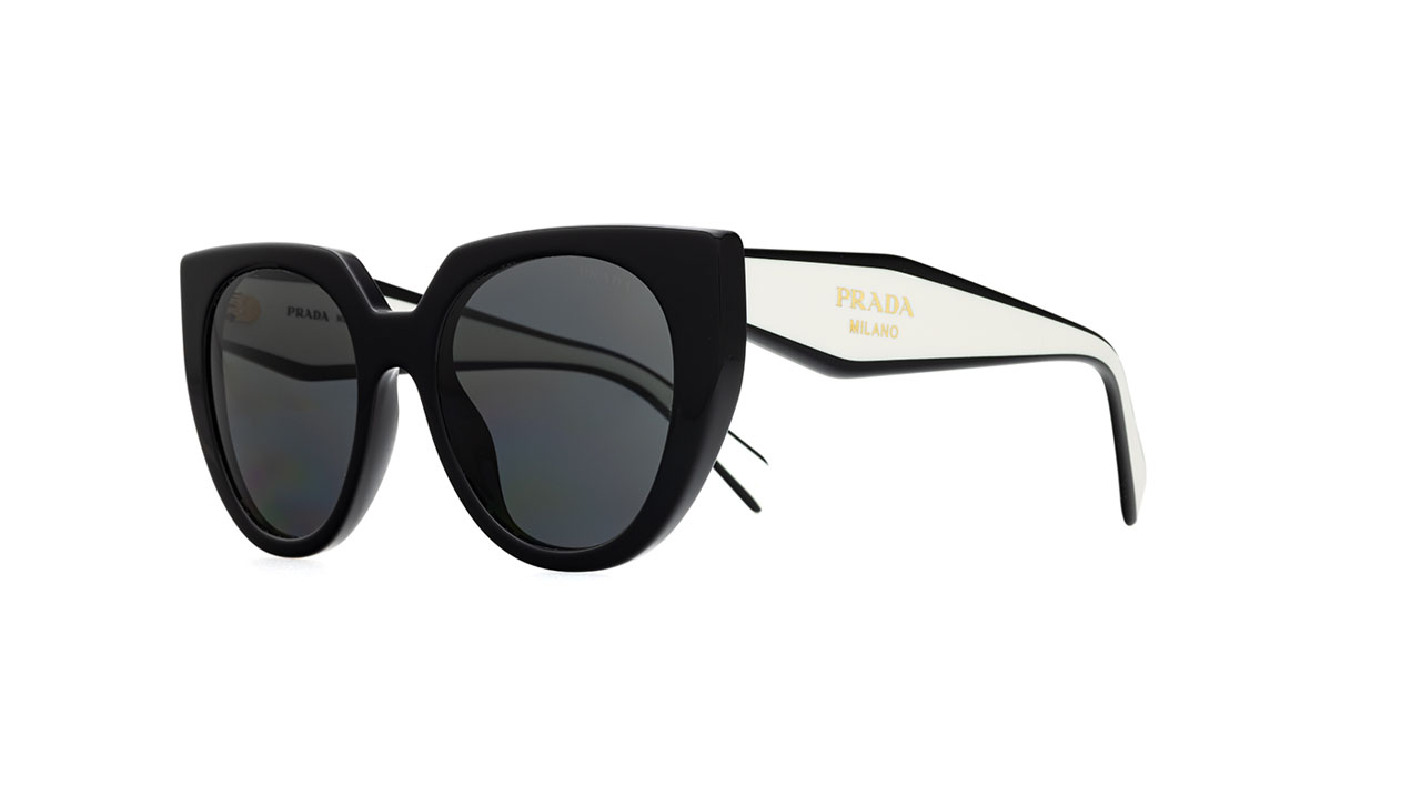 Paire de lunettes de soleil Prada Pr14w /s couleur noir - Côté à angle - Doyle