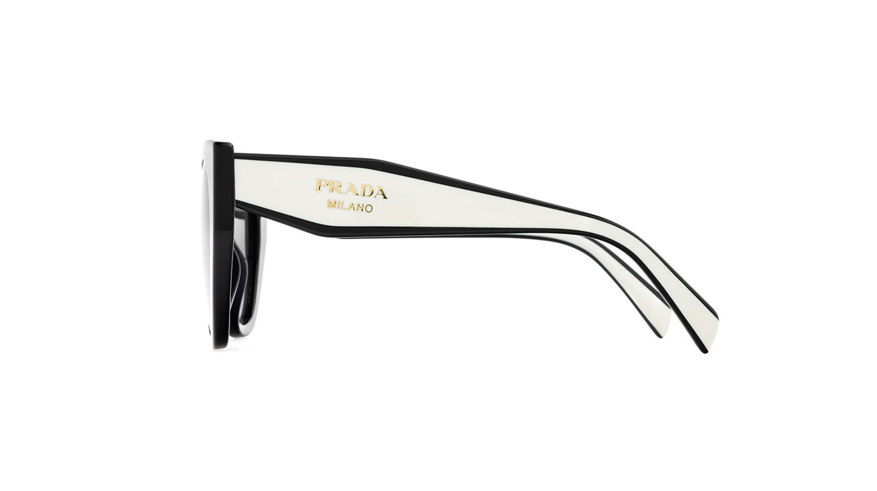 Paire de lunettes de soleil Prada Pr14w /s couleur noir - Côté droit - Doyle