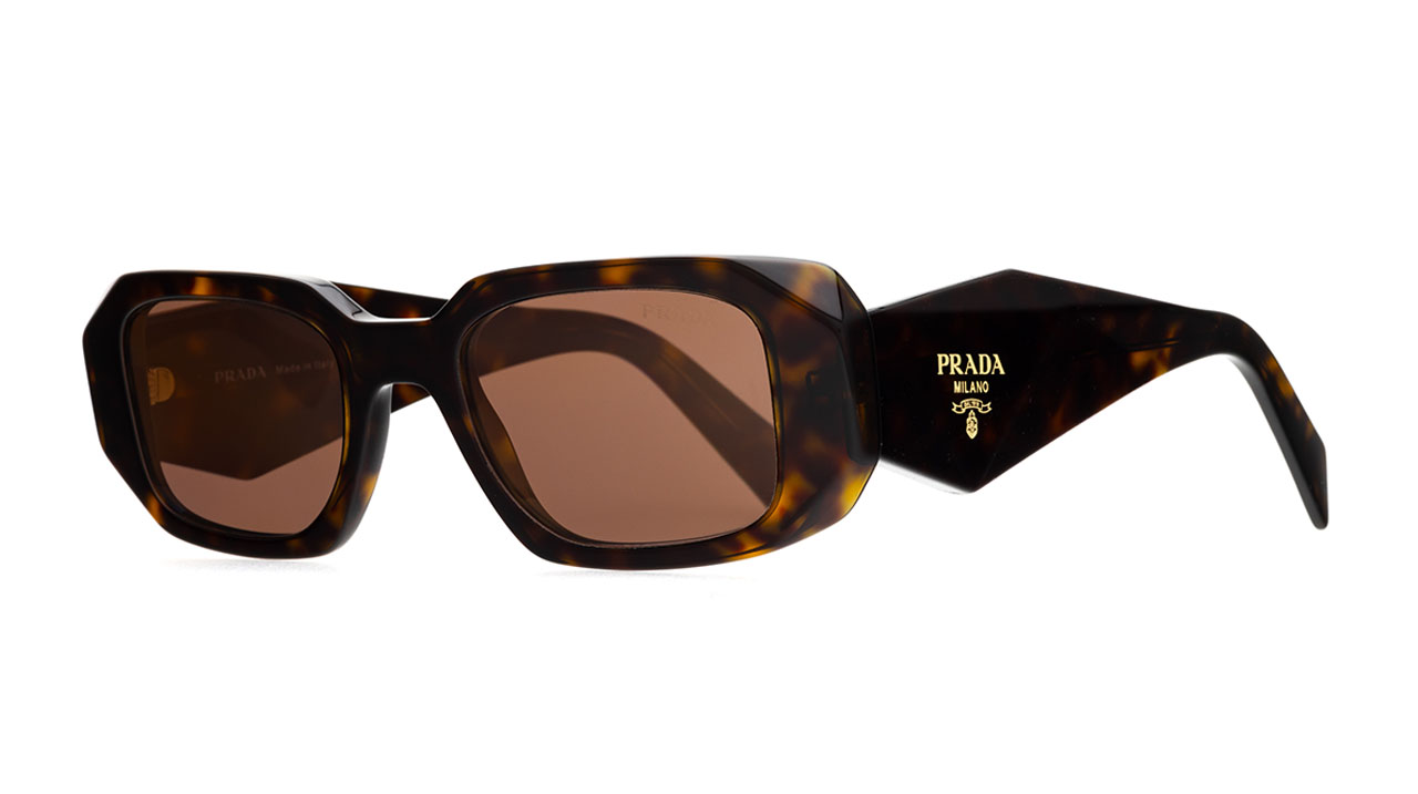 Paire de lunettes de soleil Prada Pr17w /s couleur havane - Côté à angle - Doyle