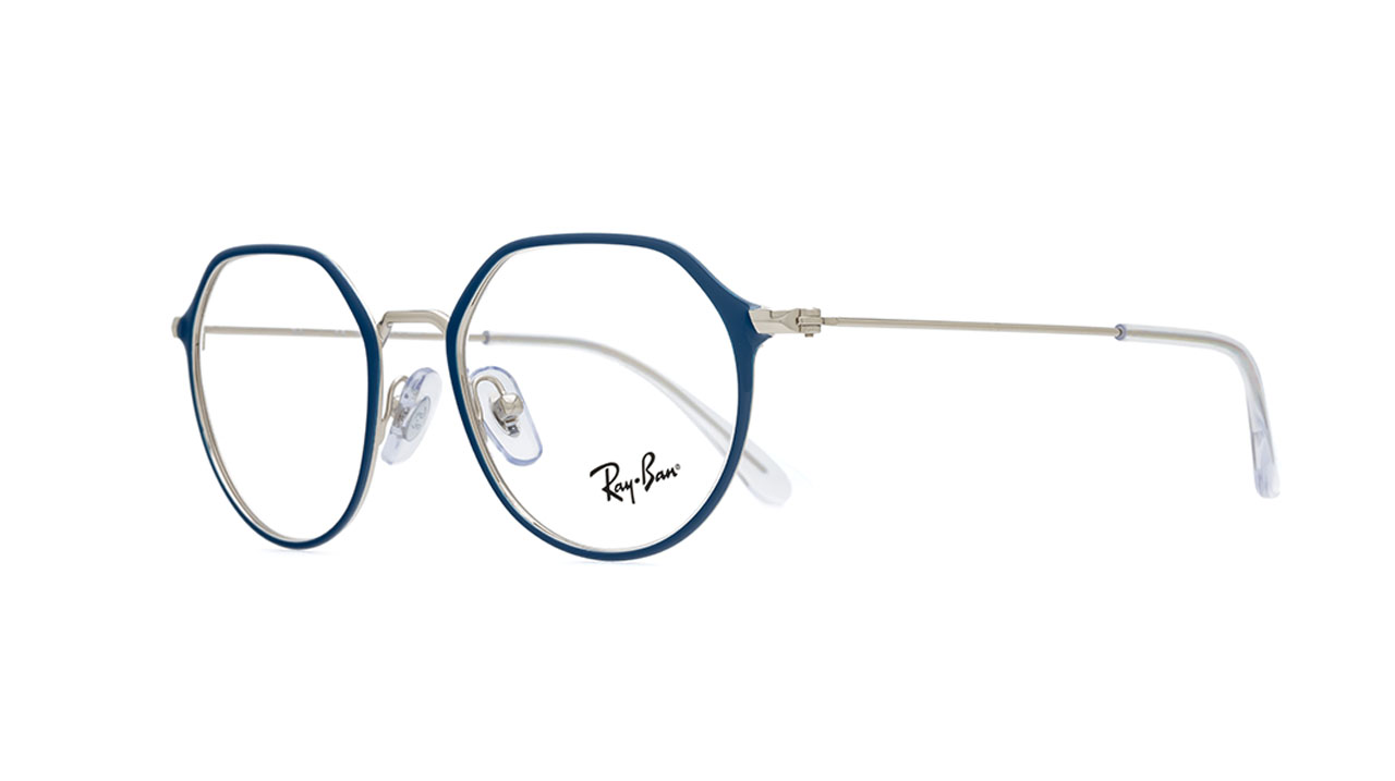 Paire de lunettes de vue Ray-ban Ry1058f couleur bleu - Côté à angle - Doyle