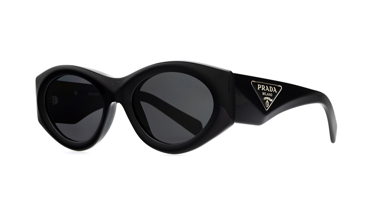 Paire de lunettes de soleil Prada Pr20z /s couleur noir - Côté à angle - Doyle