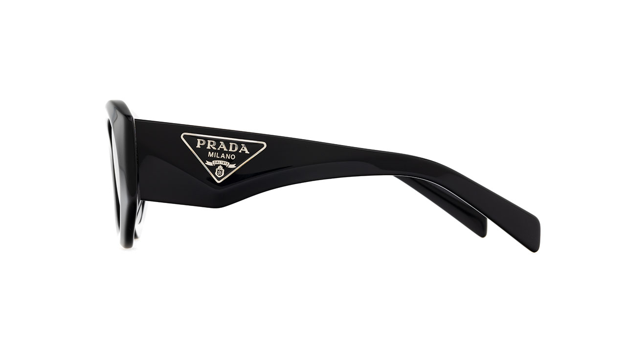 Paire de lunettes de soleil Prada Pr20z /s couleur noir - Côté droit - Doyle