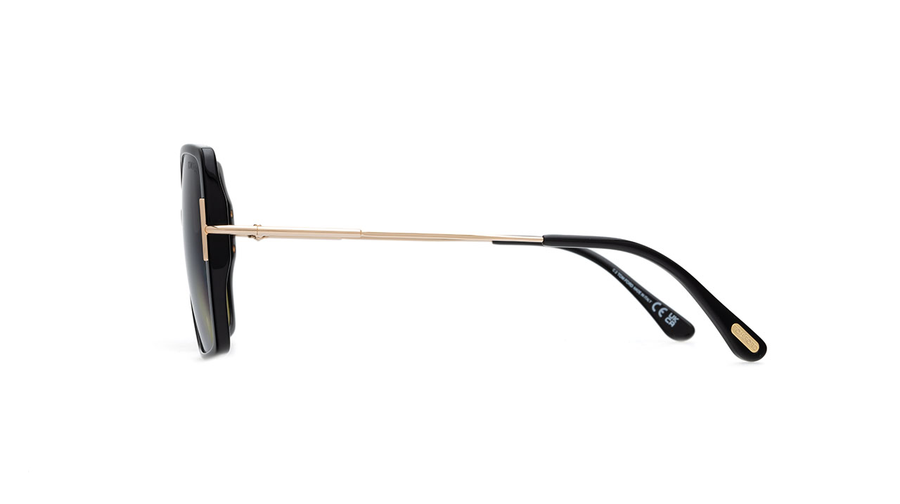 Paire de lunettes de soleil Tom-ford Tf1039 /s couleur noir - Côté droit - Doyle