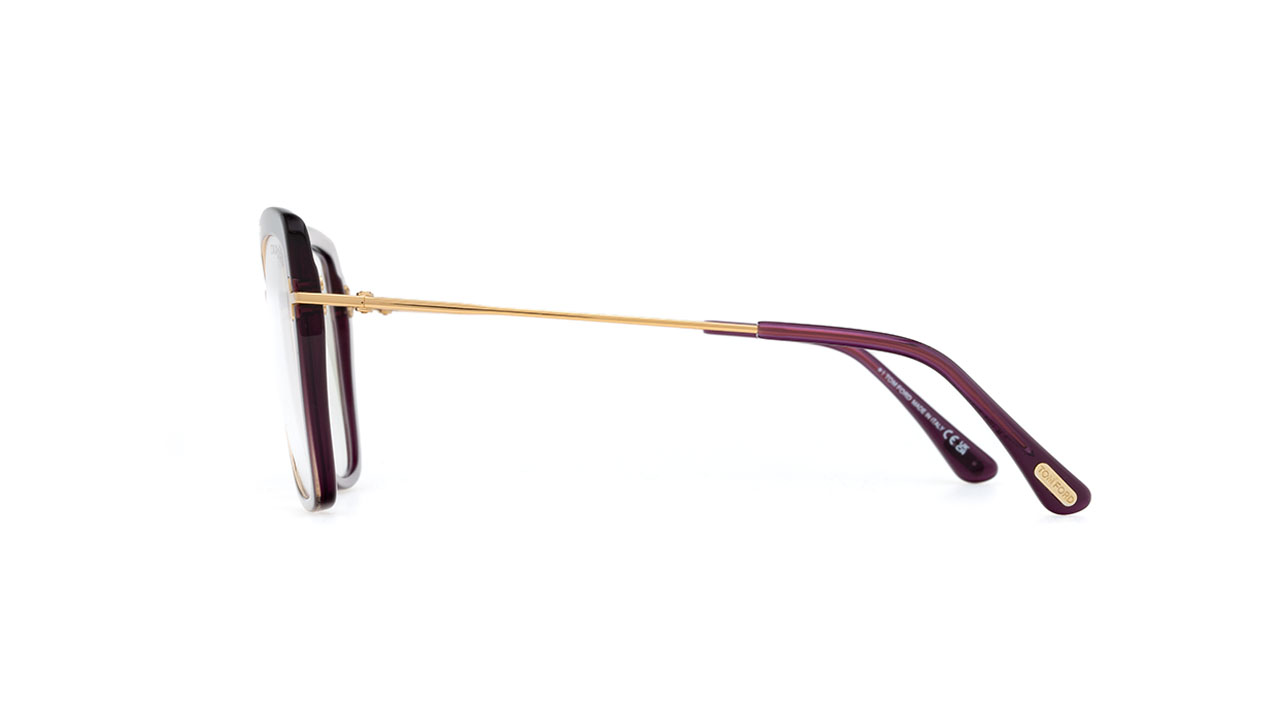 Paire de lunettes de vue Tom-ford Tf5882-b couleur mauve - Côté droit - Doyle