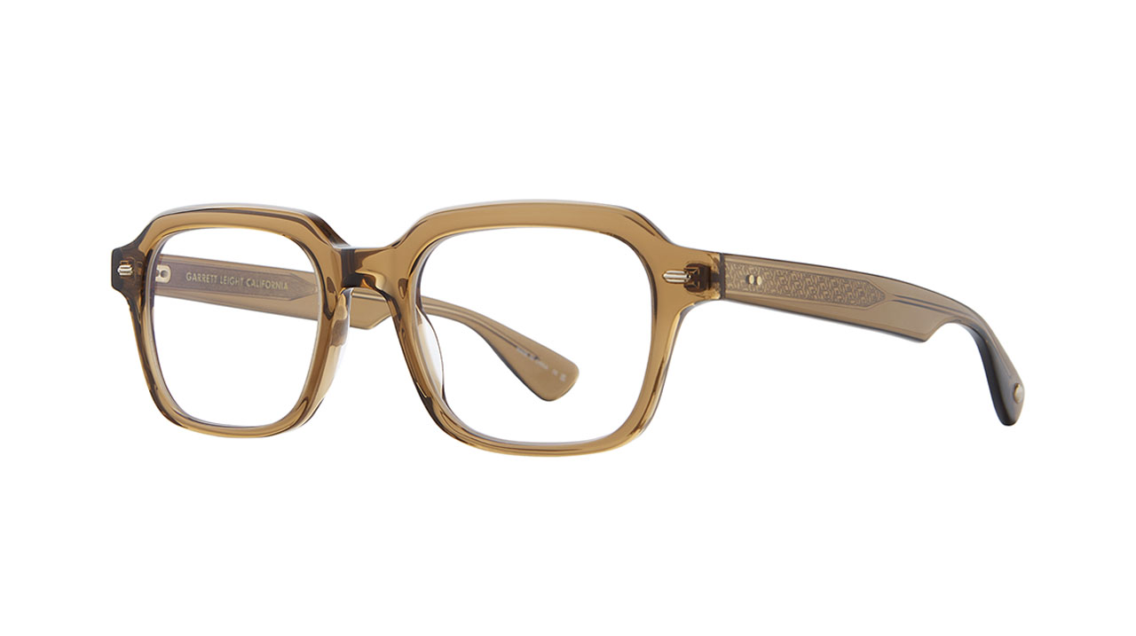 Paire de lunettes de vue Garrett-leight Og freddy p couleur caramel - Côté à angle - Doyle