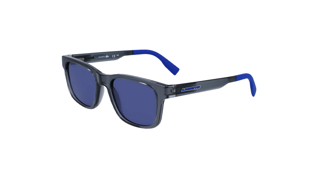 Paire de lunettes de vue Lacoste L3656s couleur gris - Côté à angle - Doyle