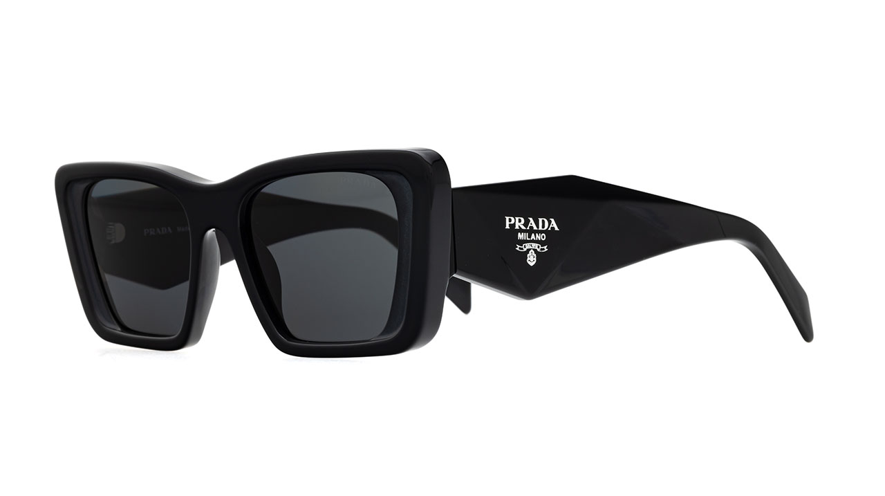 Paire de lunettes de soleil Prada Pr08y /s couleur noir - Côté à angle - Doyle