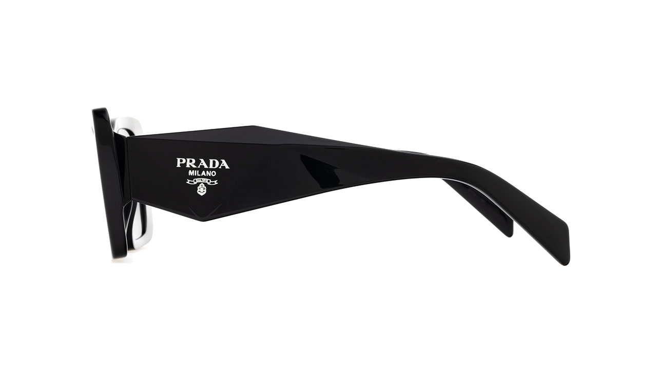 Paire de lunettes de soleil Prada Pr08y /s couleur noir - Côté droit - Doyle