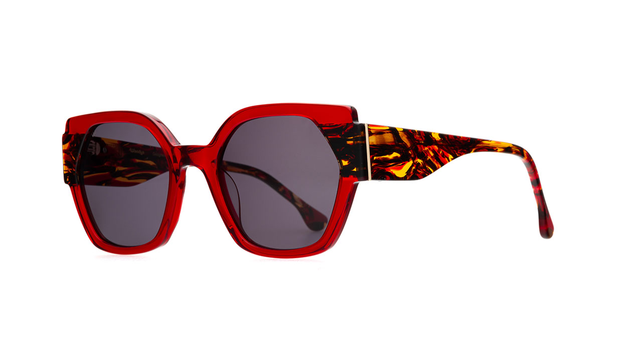 Paire de lunettes de soleil Woodys Bruni /s couleur rouge - Côté à angle - Doyle