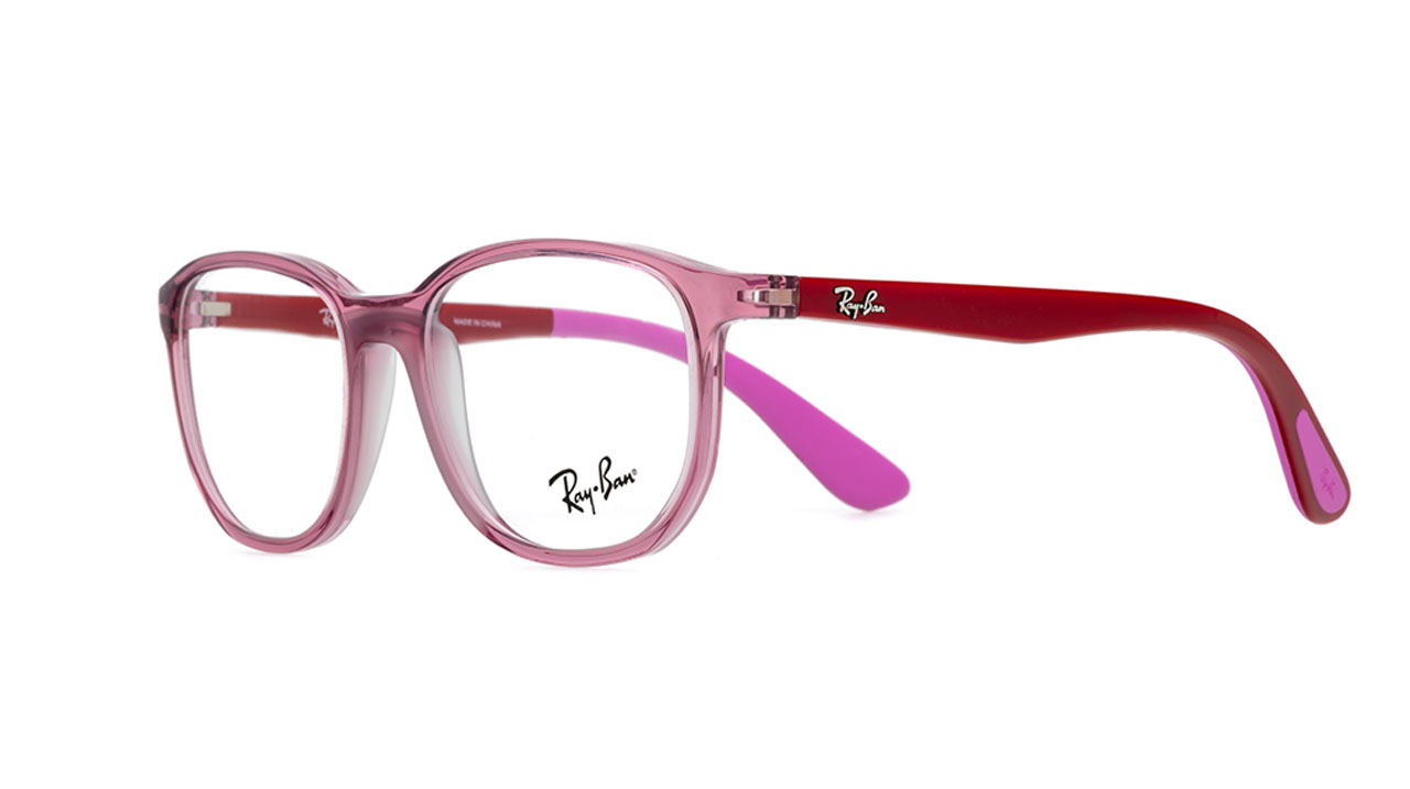 Paire de lunettes de vue Ray-ban-junior Ry1619 couleur rose - Côté à angle - Doyle
