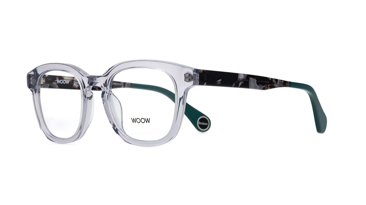 Paire de lunettes de vue Woow No brainer 2 couleur gris - Côté à angle - Doyle