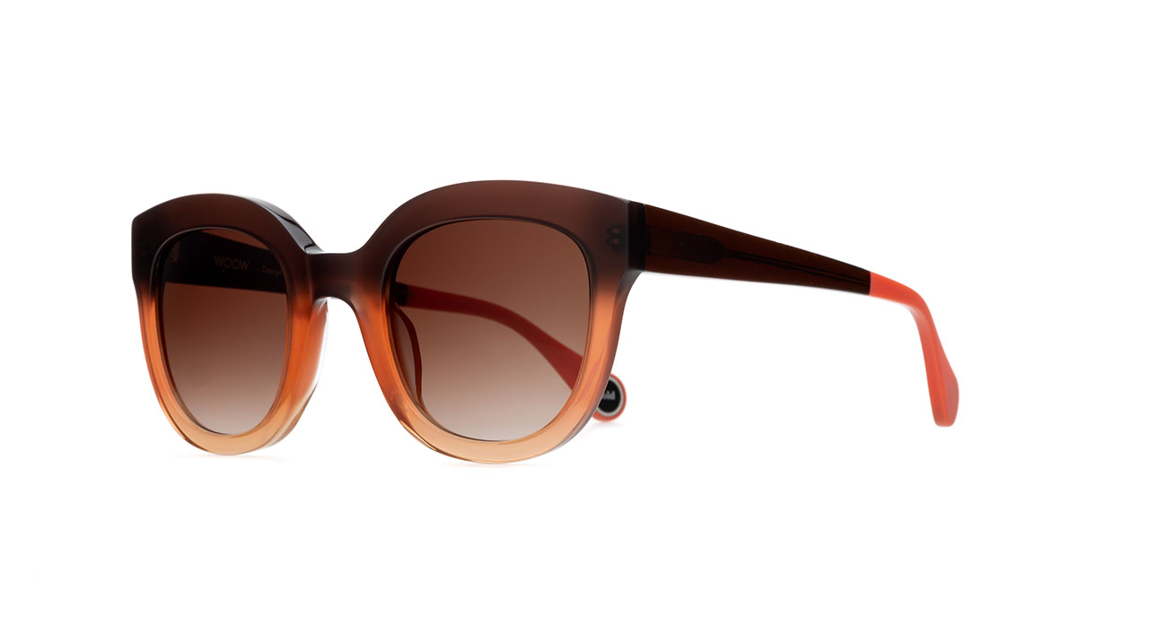 Paire de lunettes de soleil Woow Super bold 1 /s couleur rose - Côté à angle - Doyle