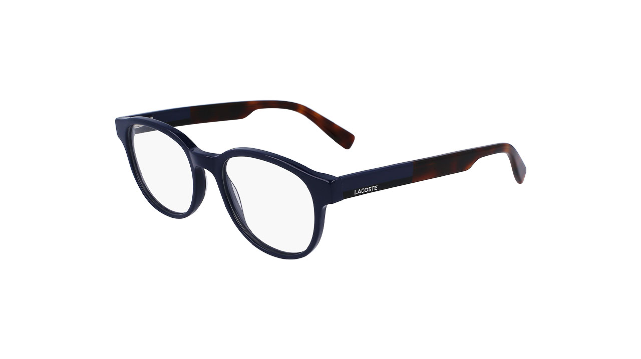 Paire de lunettes de vue Lacoste L2921 couleur marine - Côté à angle - Doyle