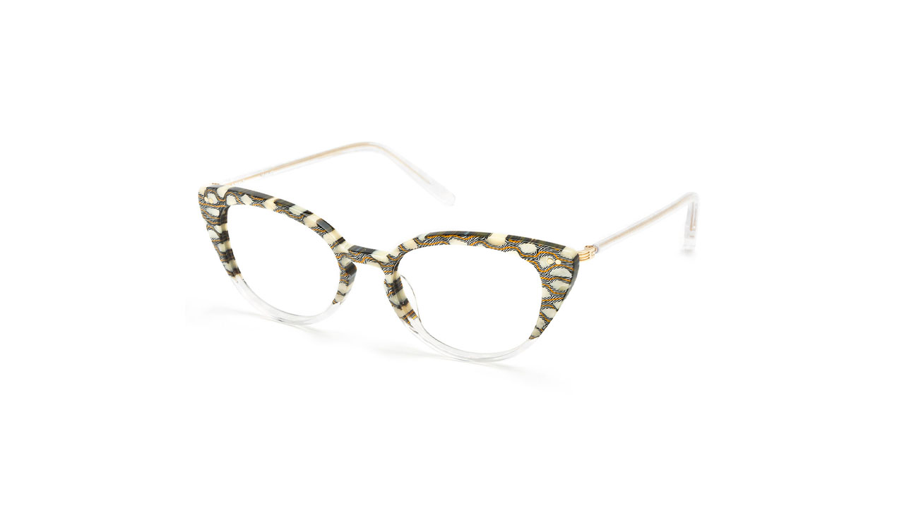 Paire de lunettes de vue Krewe Emma couleur blanc - Côté à angle - Doyle