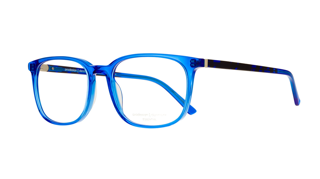 Paire de lunettes de vue Prodesign Elate 2 couleur bleu - Côté à angle - Doyle