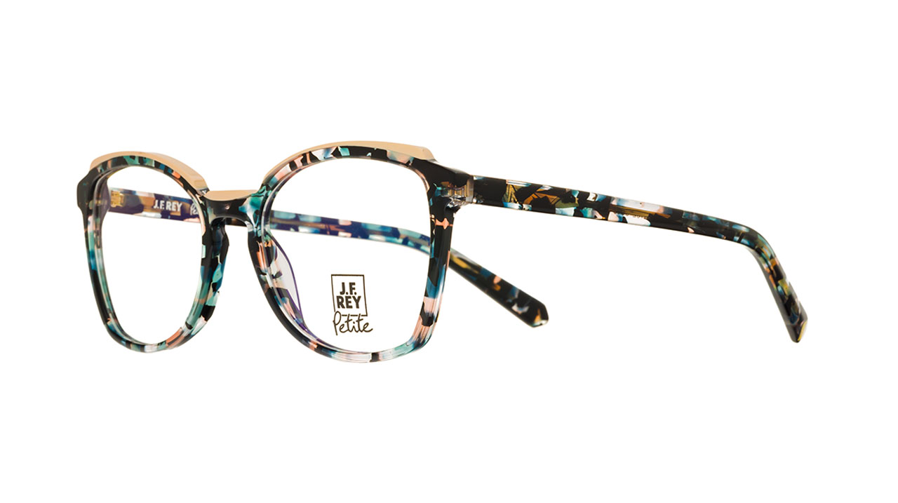 Paire de lunettes de vue Jf-rey-petite Pa102 couleur turquoise - Côté à angle - Doyle