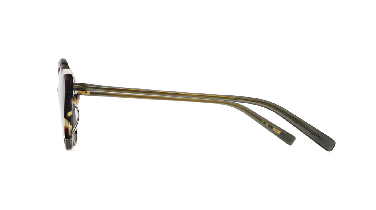 Paire de lunettes de vue Kaleos Duchesne couleur olive - Côté droit - Doyle